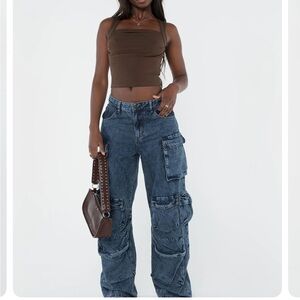 Princess Polly (Lioness) Smokeshow Jeans Blue Denim